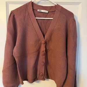Zara Women's Dusty Rose Cardigan